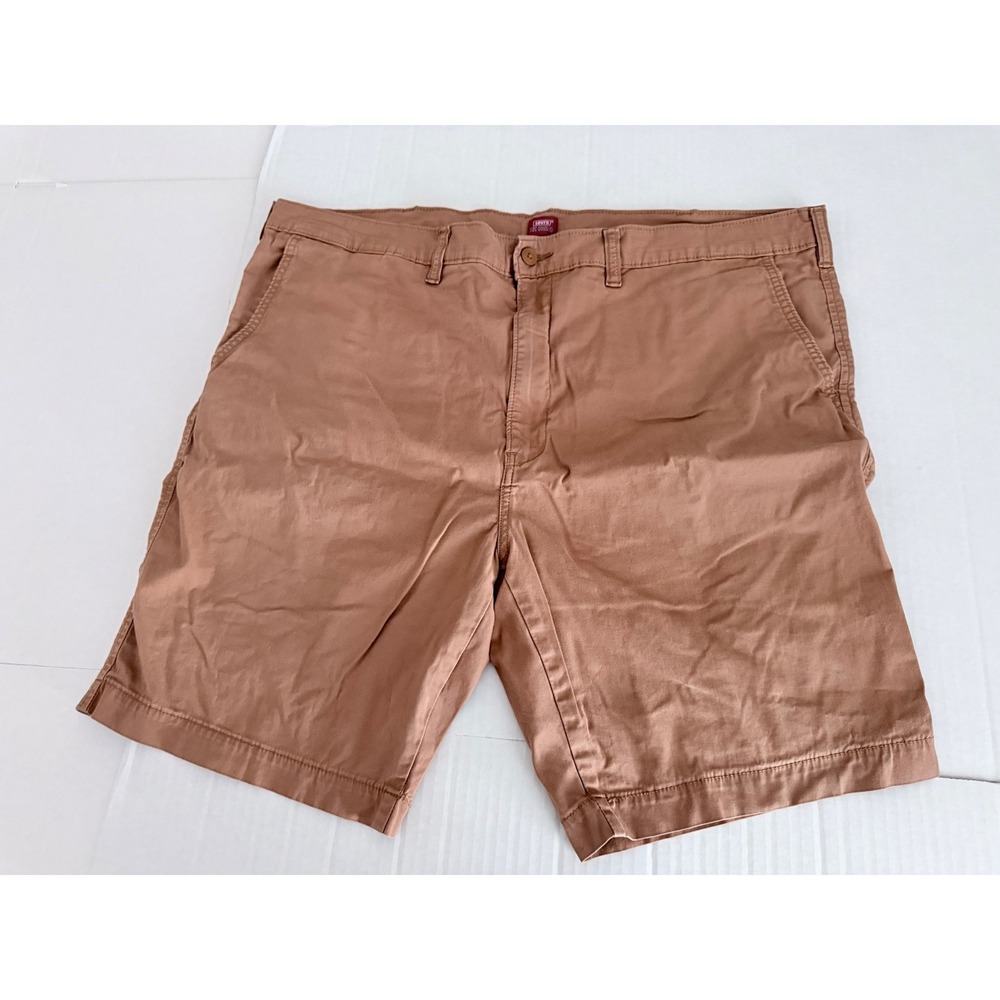 Levis XX Chino Shorts Mens W42 Clay Pink Salmon Flat Front Casual 85229-0109